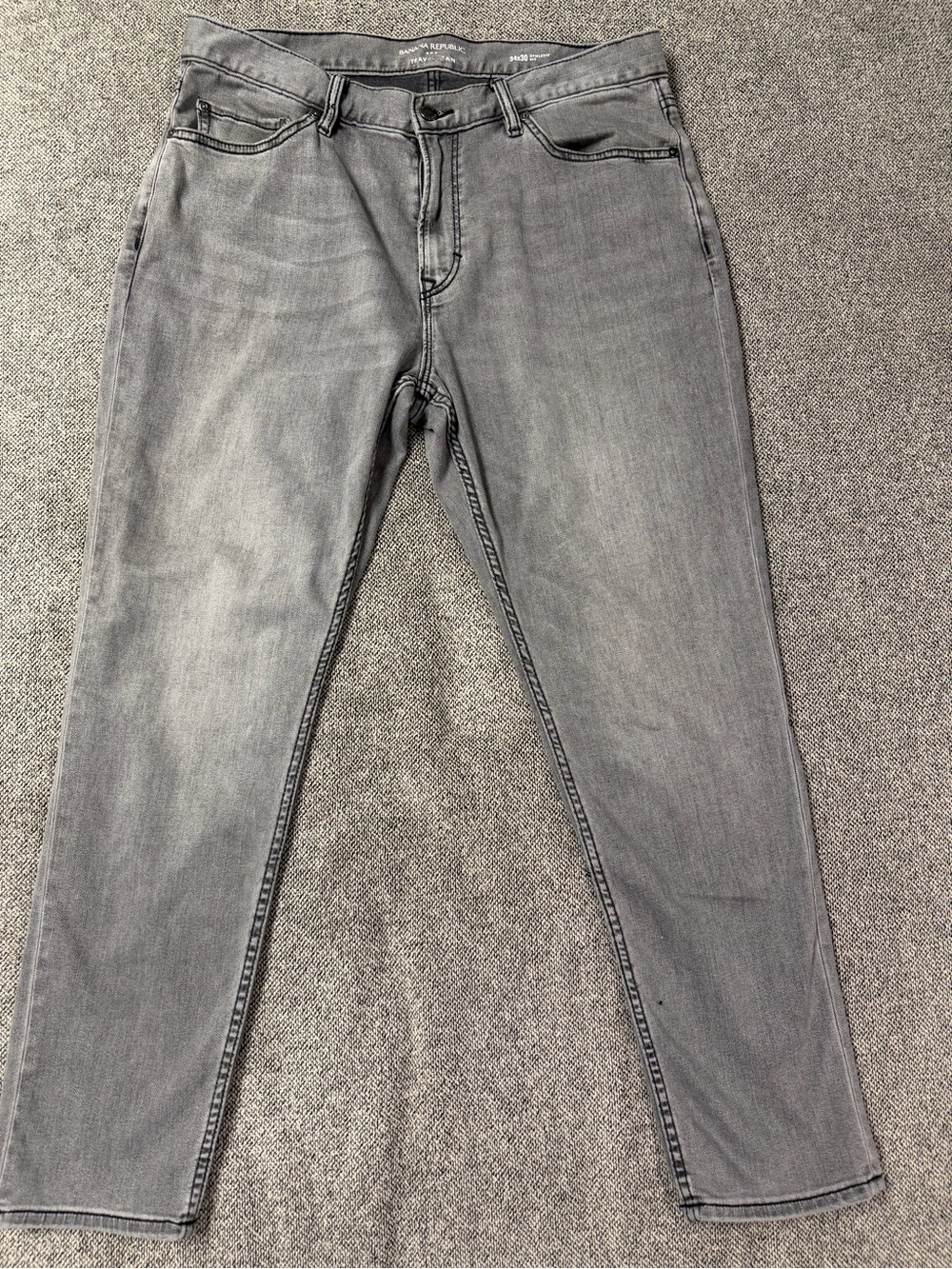 Banana Republic Men's Slim Straight Jeans in Grey Wash